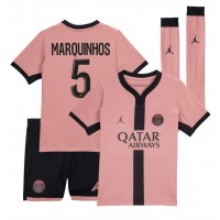 Echipament fotbal Paris Saint-Germain Marquinhos #5 Tricou Treilea 2024-25 pentru copii maneca scurta (+ Pantaloni scurti)